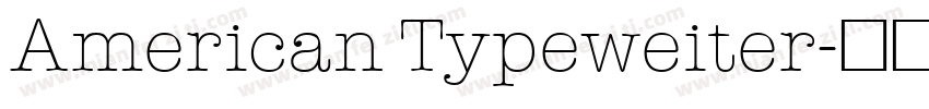 American Typeweiter字体转换